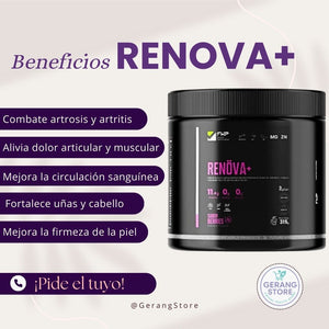 🌸 RENOVA PLUS – Colágeno DOBLEMENTE HIDROLIZADO con Vitaminas y Antioxidantes